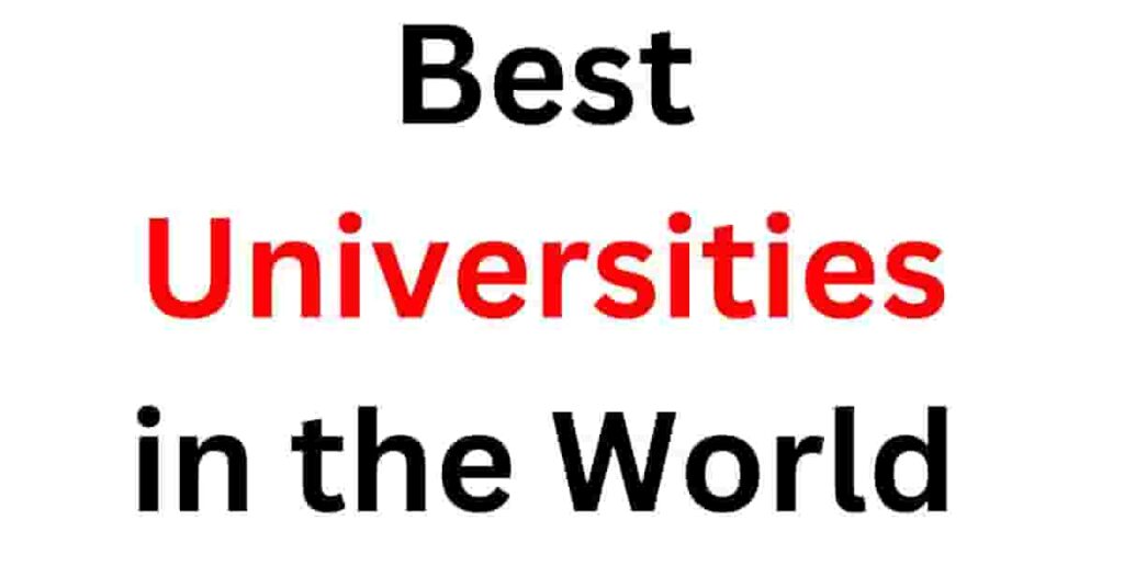 Best Universities in the World